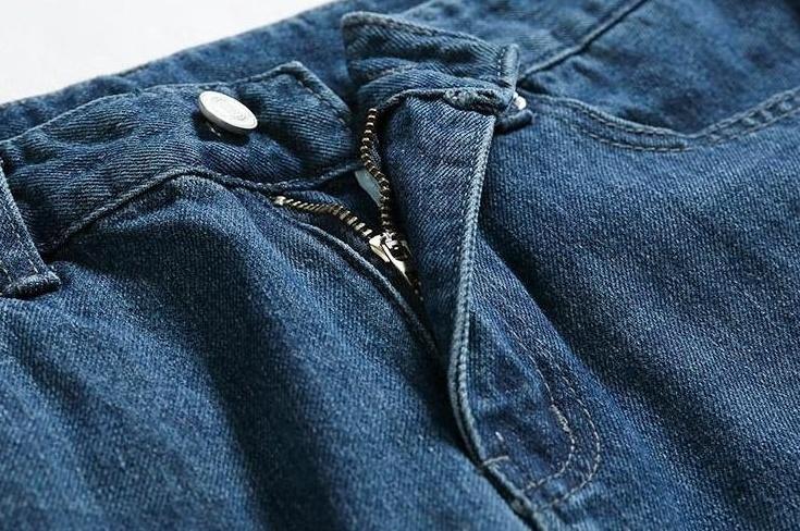 Loose Fit Denim Casual Pants