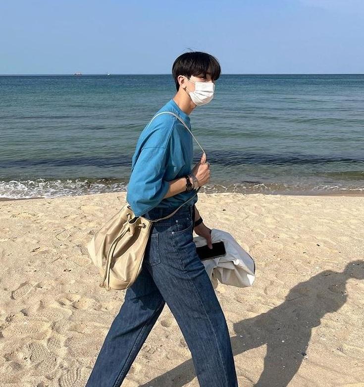 Loose Fit Denim Casual Pants