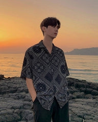 Loose Fit Bandana Short Sleeve Shirt