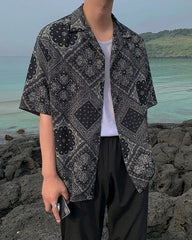 Loose Fit Bandana Short Sleeve Shirt