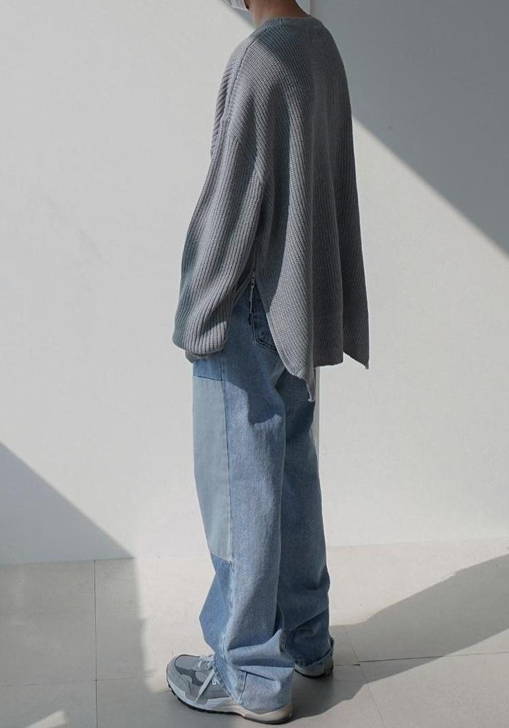 Loose Fit Patchwork Jeans