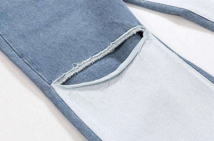 Loose Fit Patchwork Jeans