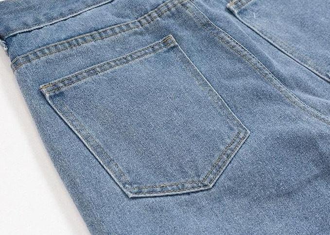 Loose Fit Patchwork Jeans