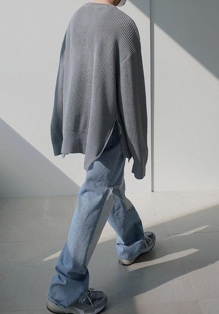 Loose Fit Patchwork Jeans