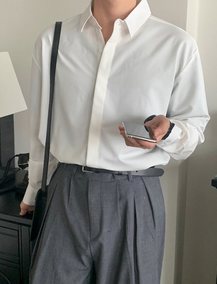 Loose Fit Wideleg Casual Trousers