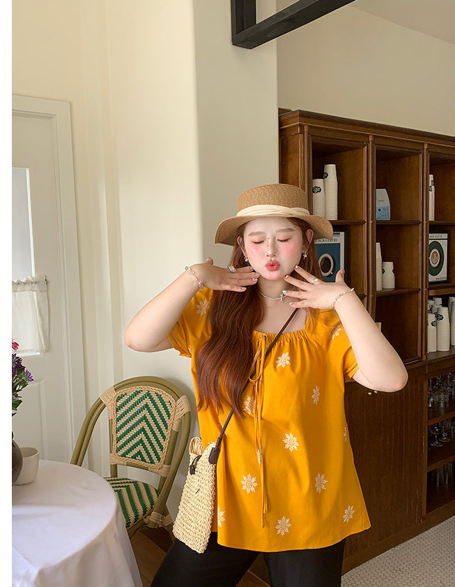 Loose Printed Vintage Blouse
