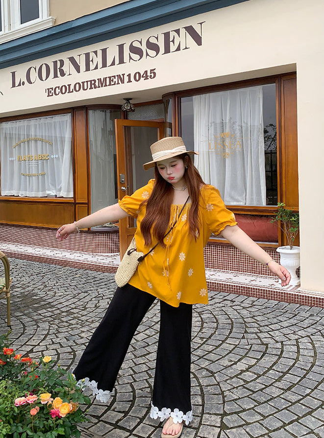 Loose Printed Vintage Blouse