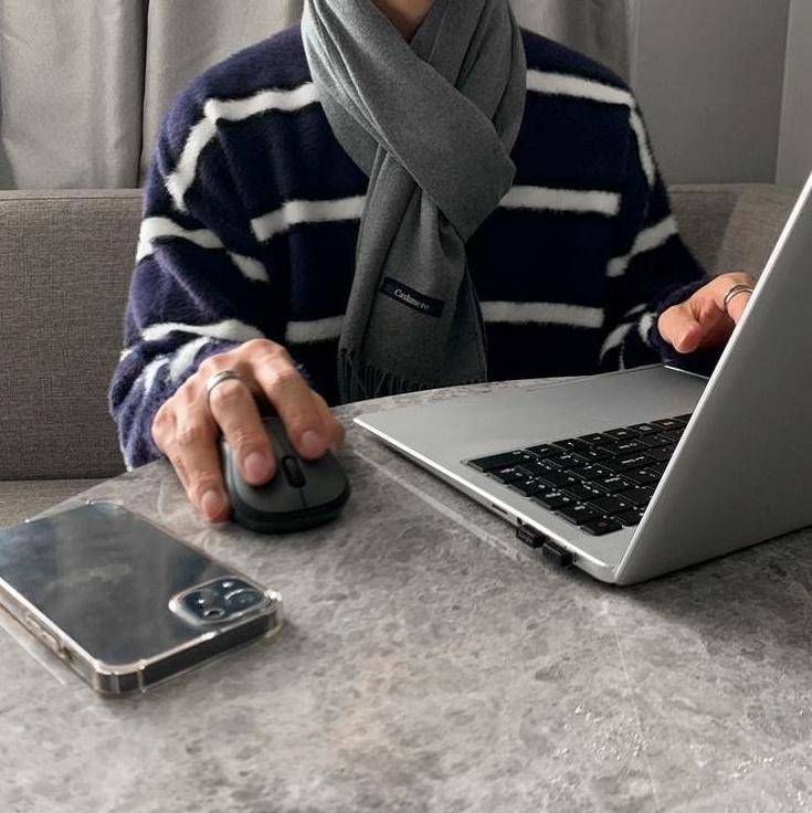 Luxury Striped Knit Sweater In Mink Fleece