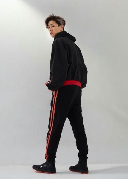 Black Double Red Striped Pants