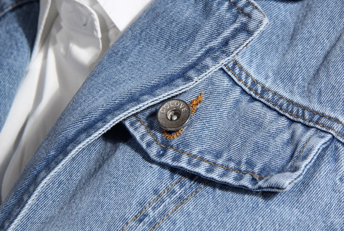 Blue Cross Wrap Denim Top