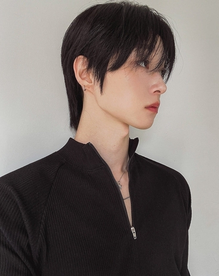 Minimal Half Zip Long Sleeve Fitness Shirt