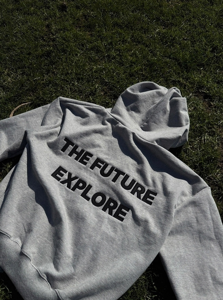 Minimalist Hooded Cardigan Sweatshirt Loose Short Jacket