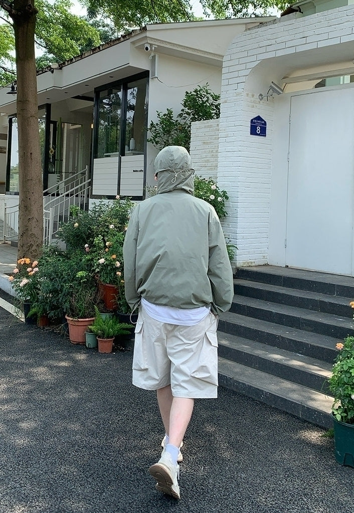 Minimalist Hooded Zip Sun Protection Jacket