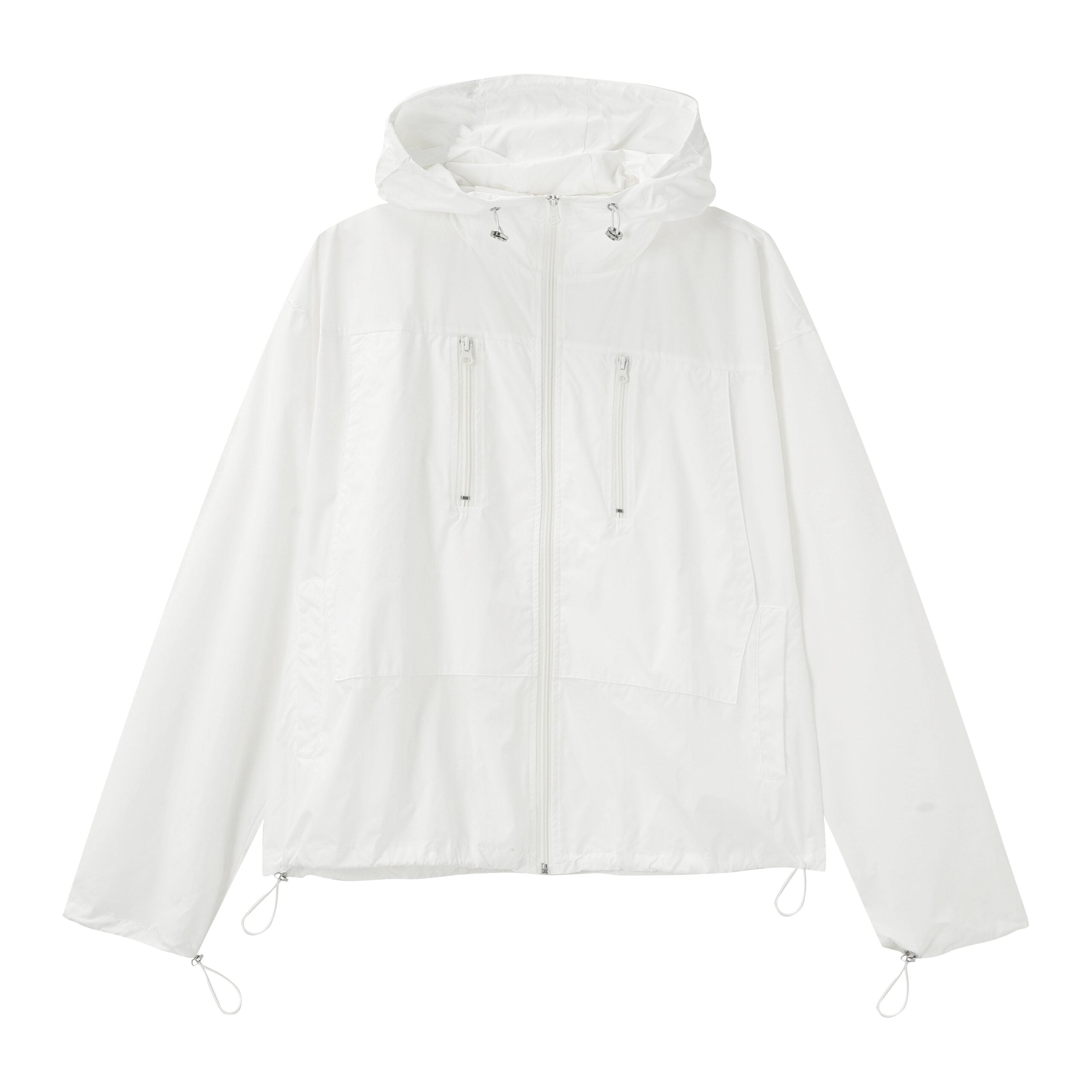Minimalist Hooded Zip Sun Protection Jacket