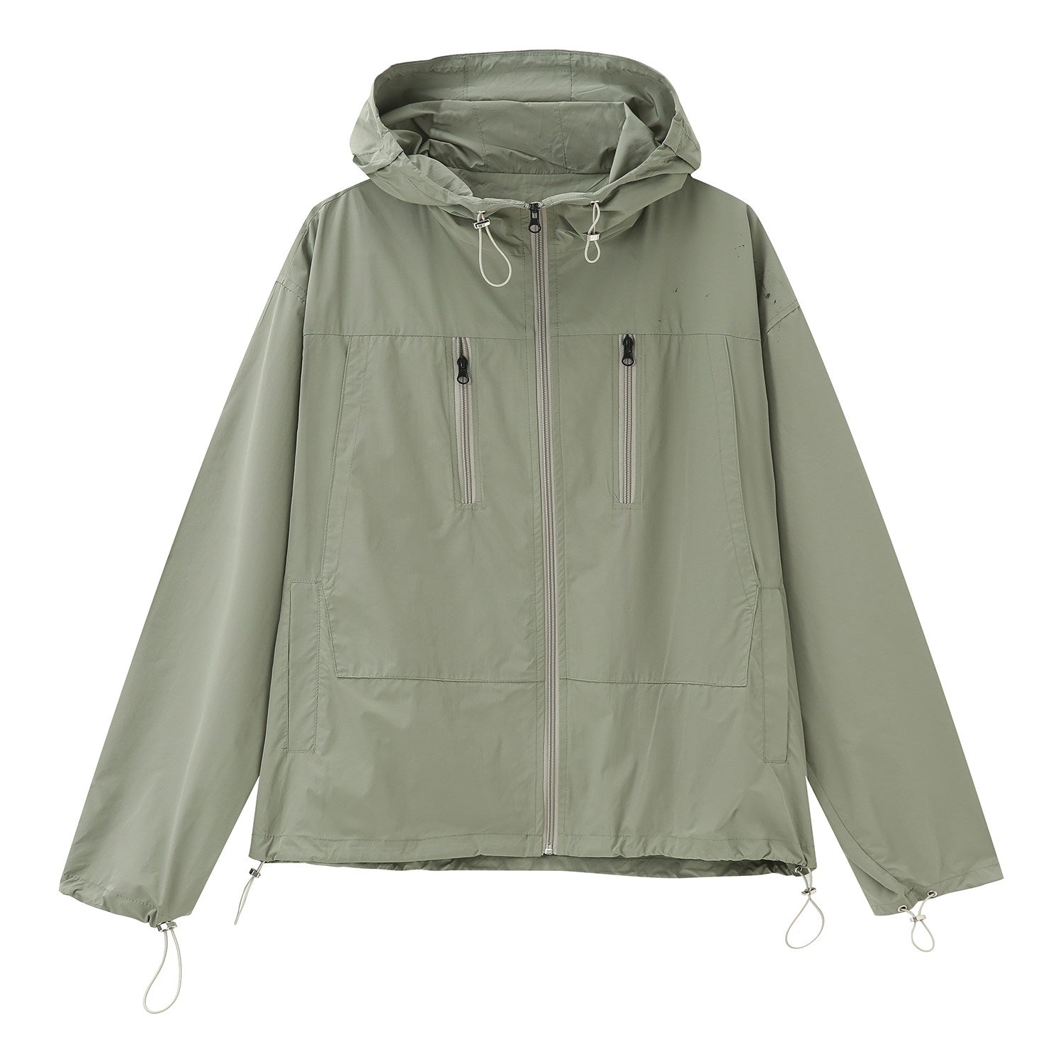 Minimalist Hooded Zip Sun Protection Jacket