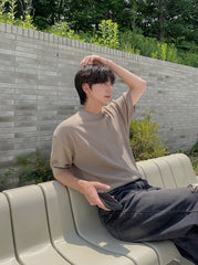 Minimalist Knit Short Sleeve Commuter Top