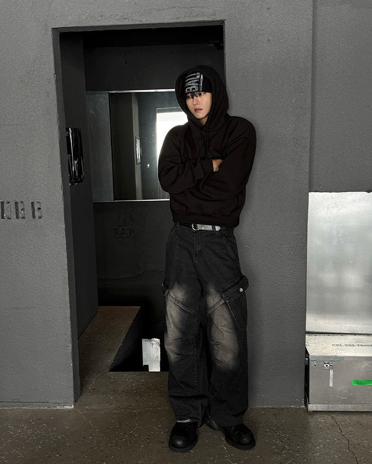 Minimalist Short Hooded Sweatshirt Korean Style Top
