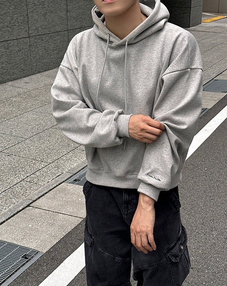 Minimalist Short Hooded Sweatshirt Korean Style Top