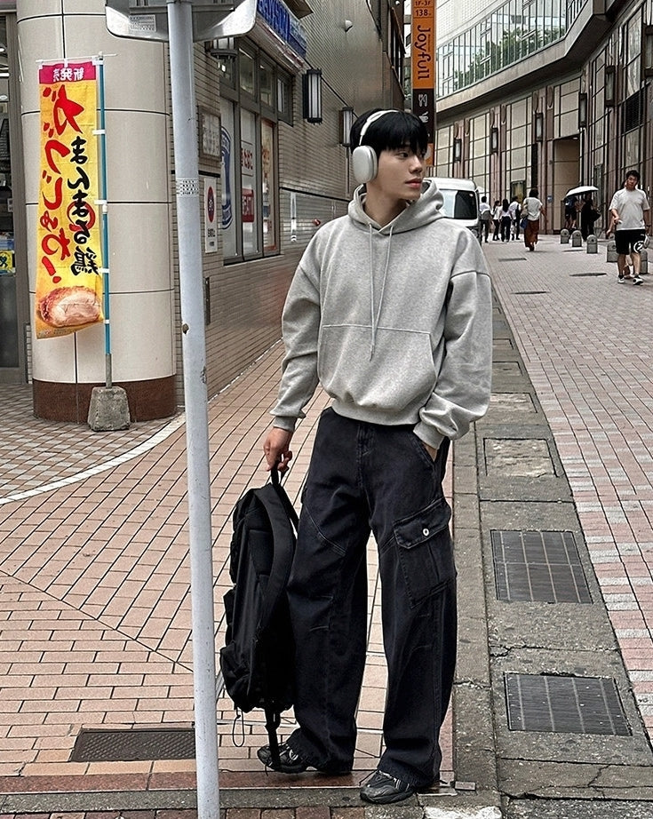 Minimalist Short Hooded Sweatshirt Korean Style Top
