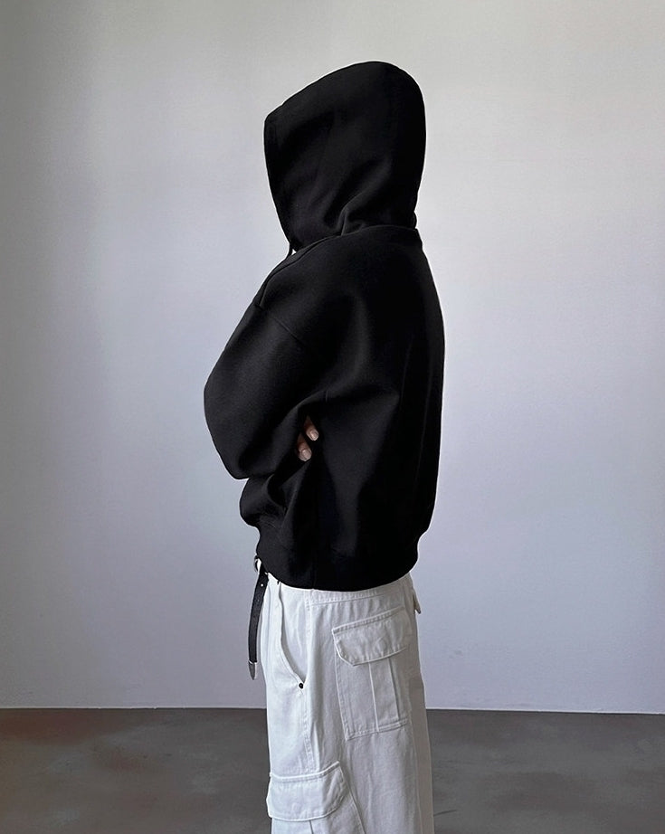 Minimalist Short Hooded Sweatshirt Korean Style Top