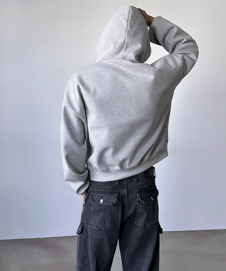 Minimalist Short Hooded Sweatshirt Korean Style Top