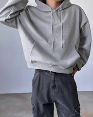 Minimalist Short Hooded Sweatshirt Korean Style Top
