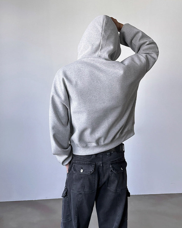Minimalist Short Hooded Sweatshirt Korean Style Top