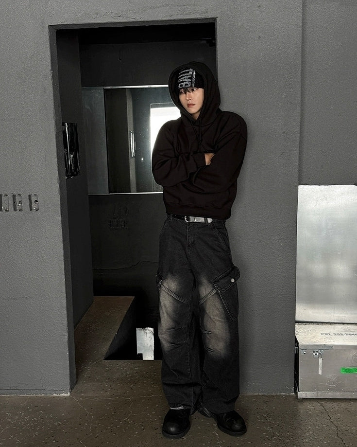 Minimalist Short Hooded Sweatshirt Korean Style Top