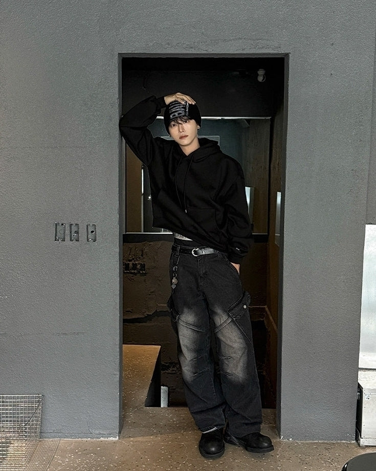 Minimalist Short Hooded Sweatshirt Korean Style Top