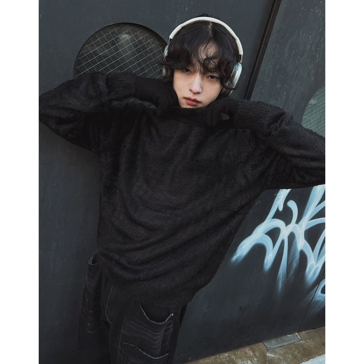 Minimalist Style High-Neck Knitted Base Layer Sweater