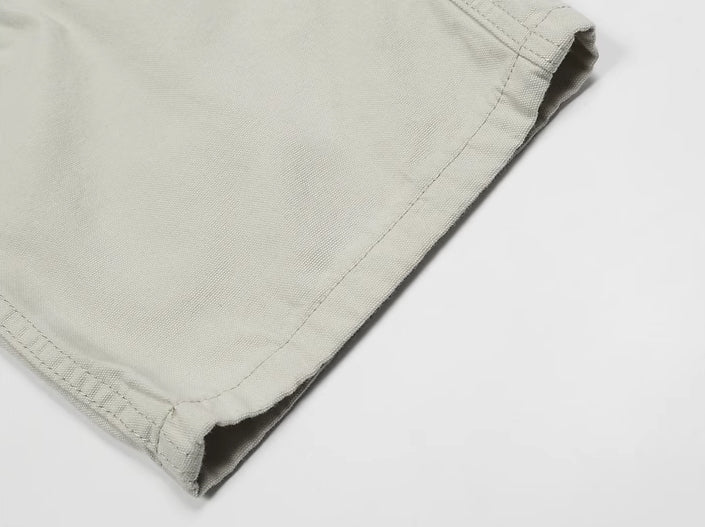 Beige Casual Cargo Pants