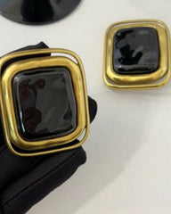Gold Large Squared Earring
