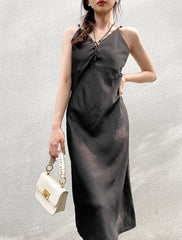 Black Lace Up Multi-Sling Dress