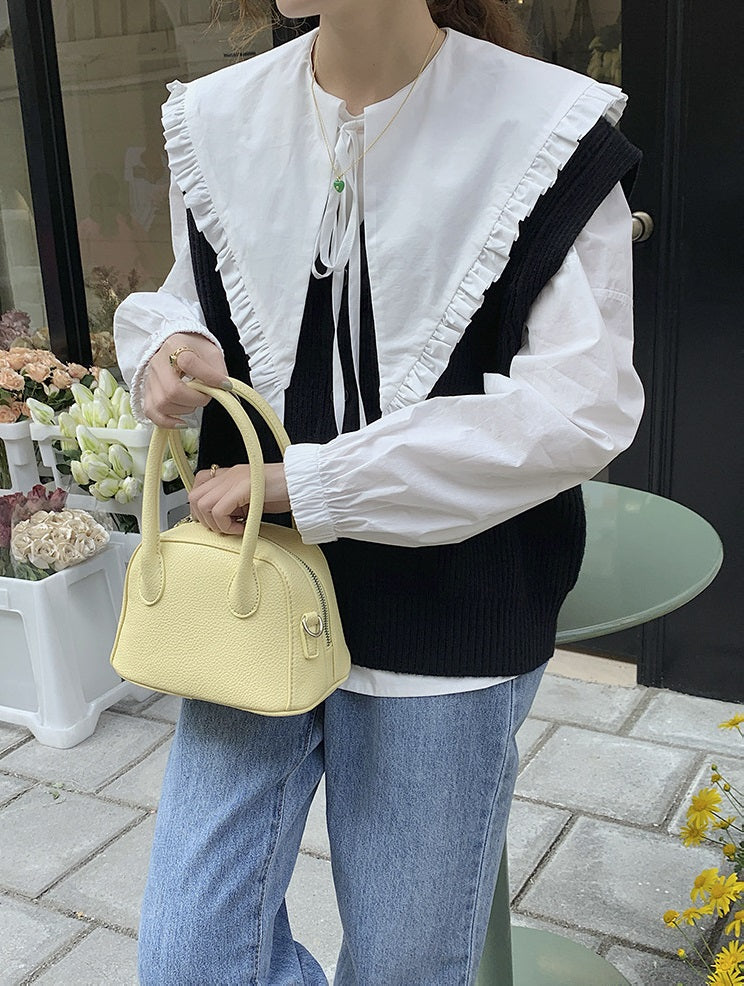 White Pointed Collar Blouse