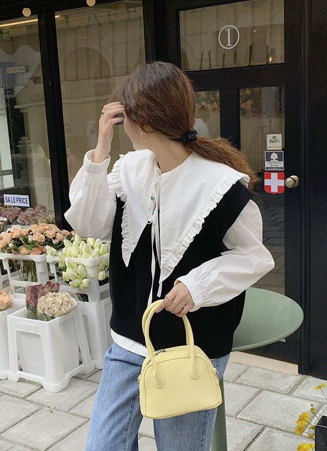 White Pointed Collar Blouse