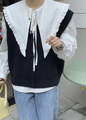White Pointed Collar Blouse