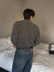 Mohair V-neck Knit Cardigan