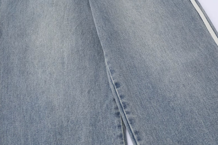 Blue Triple Side Stripes Jeans