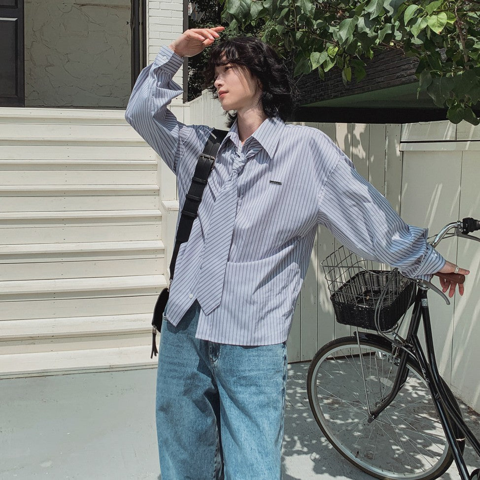 Striped Casual Shirt Set