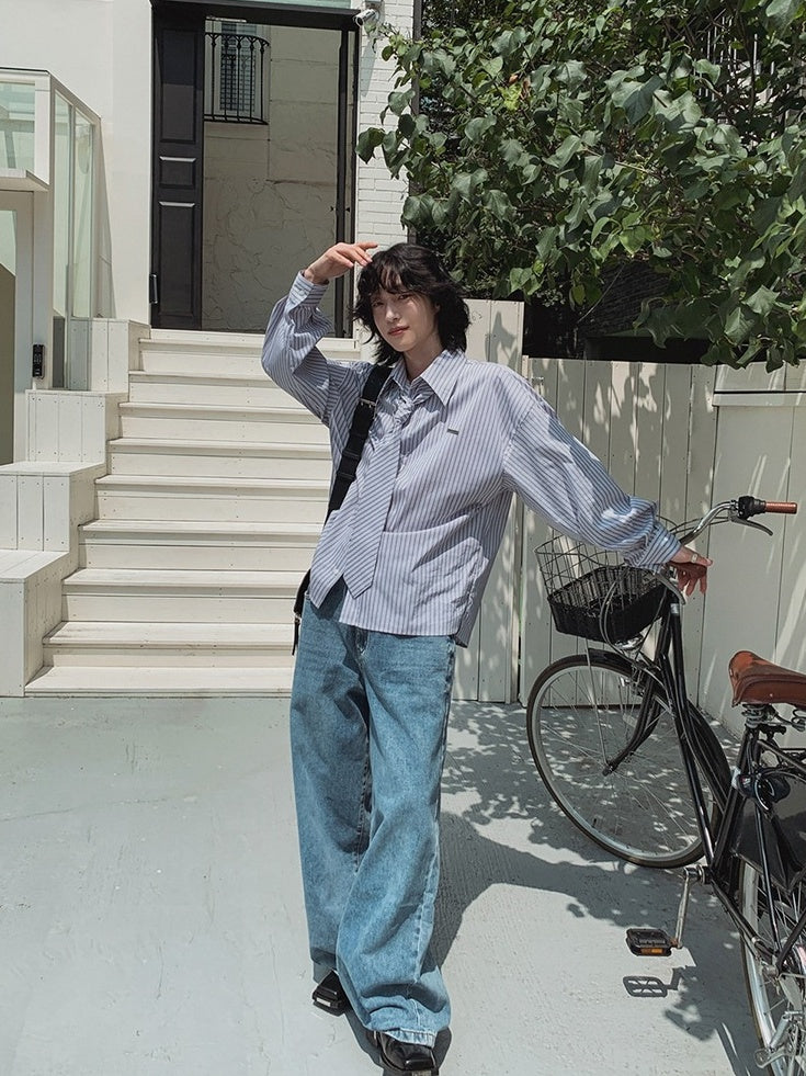 Striped Casual Shirt Set