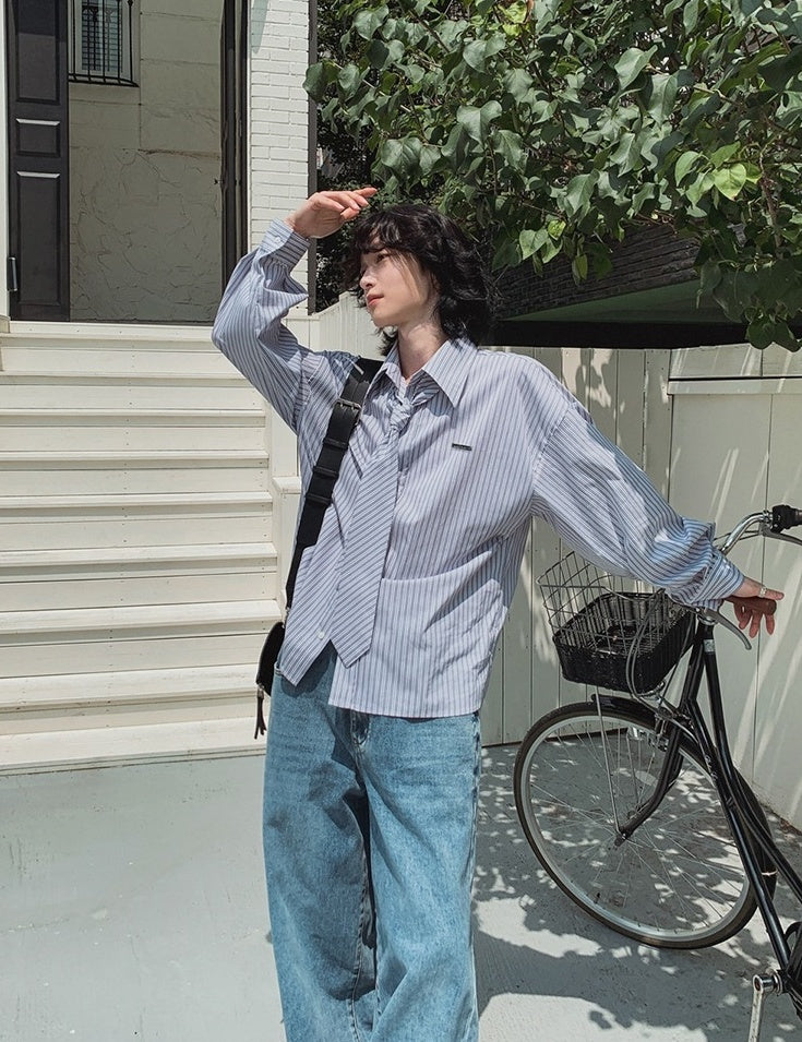 Striped Casual Shirt Set
