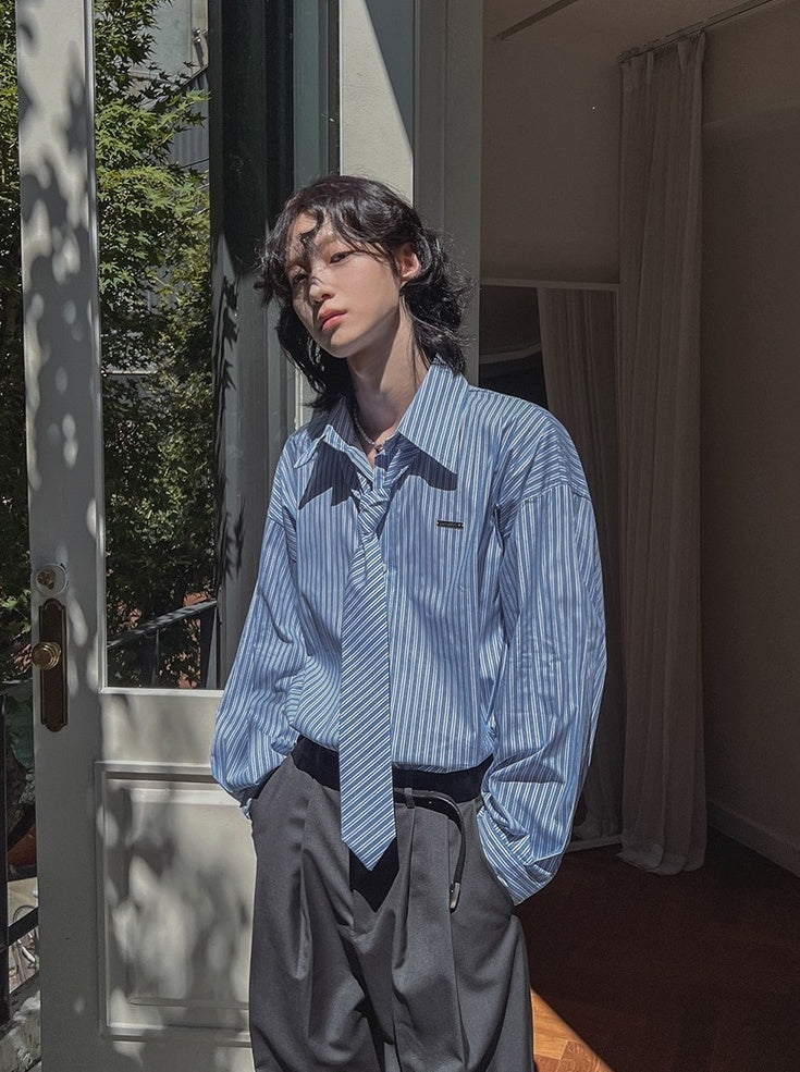 Striped Casual Shirt Set
