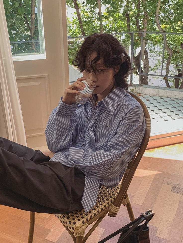 Striped Casual Shirt Set