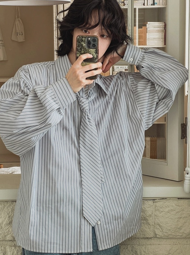 Striped Casual Shirt Set