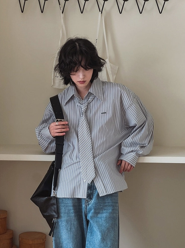 Striped Casual Shirt Set