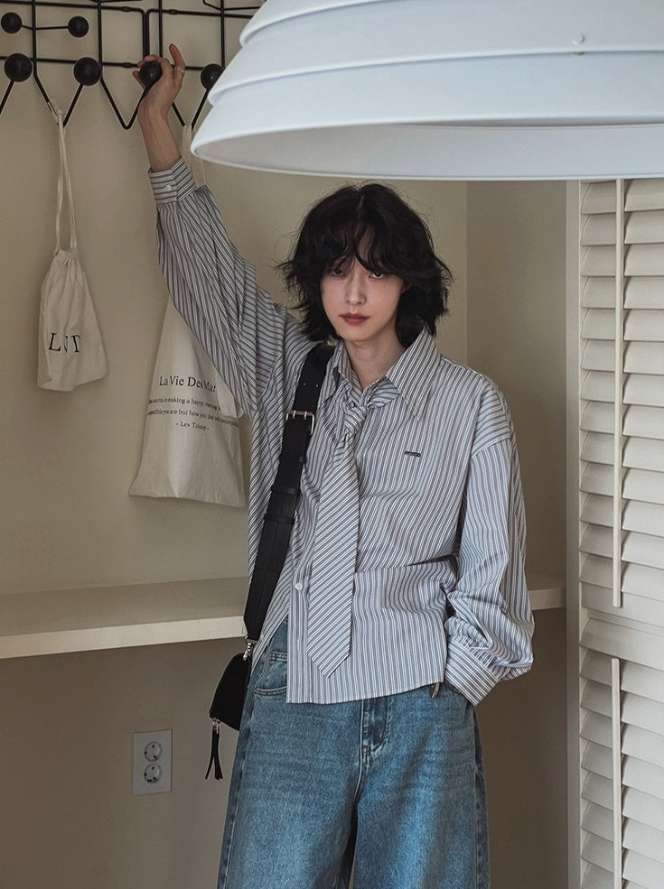 Striped Casual Shirt Set