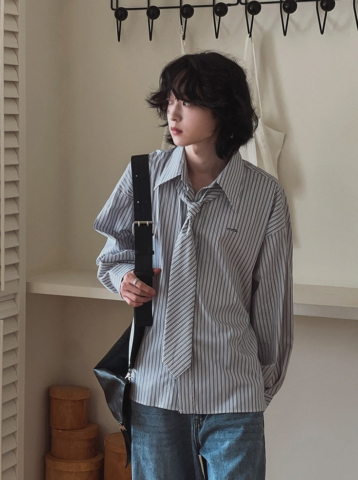 Striped Casual Shirt Set