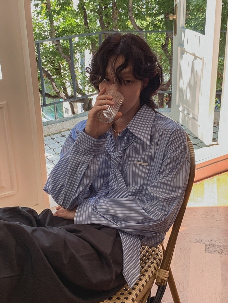 Striped Casual Shirt Set