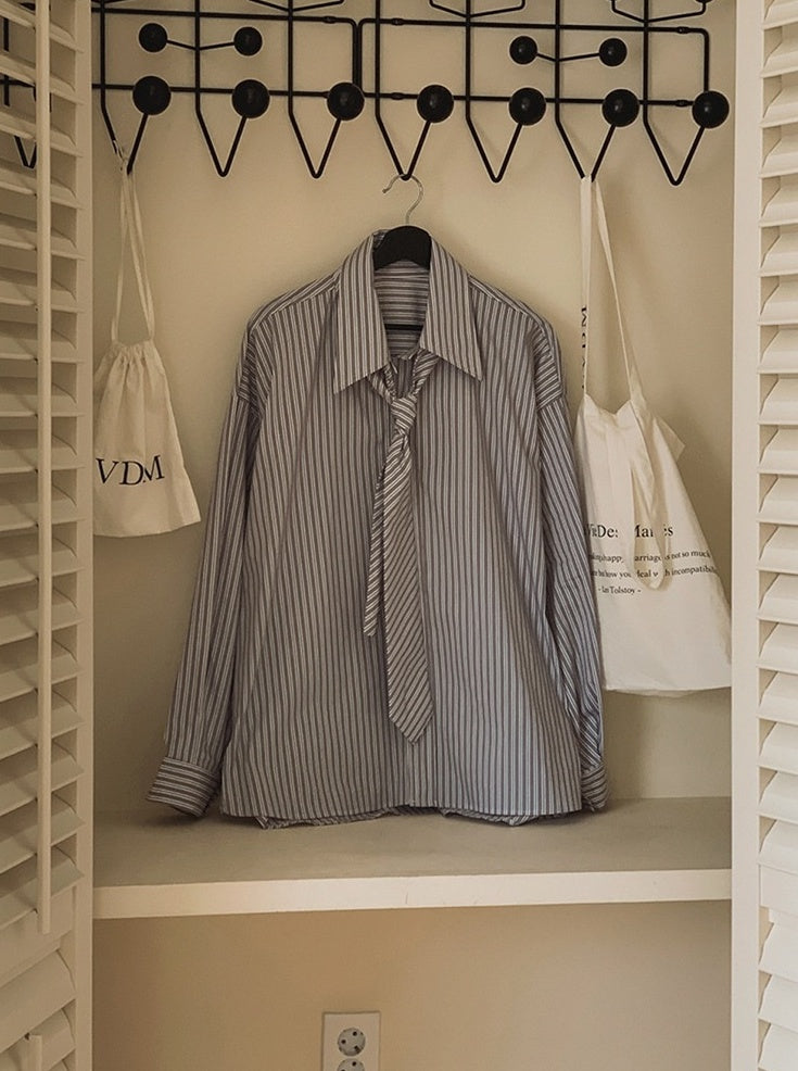Striped Casual Shirt Set