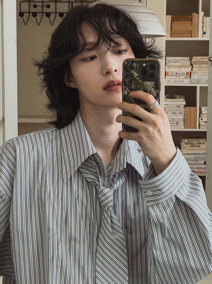 Striped Casual Shirt Set